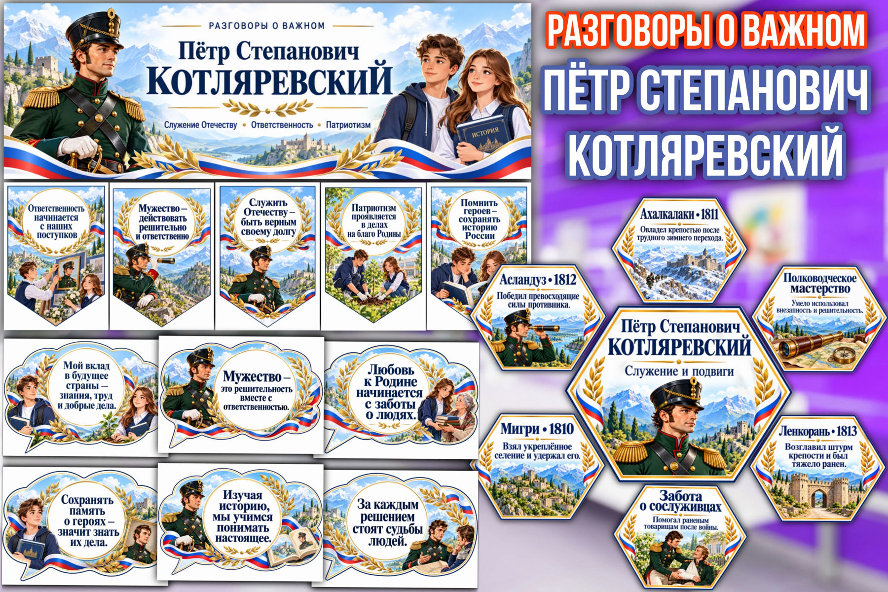Превью шаблона Пётр Степанович Котляревский РОВ Цвет