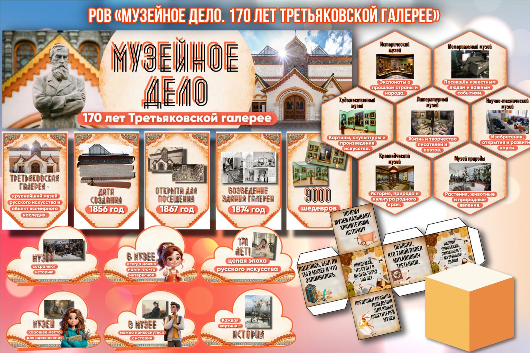 Превью шаблона Музейное дело 170 лет Третьяковской галерее