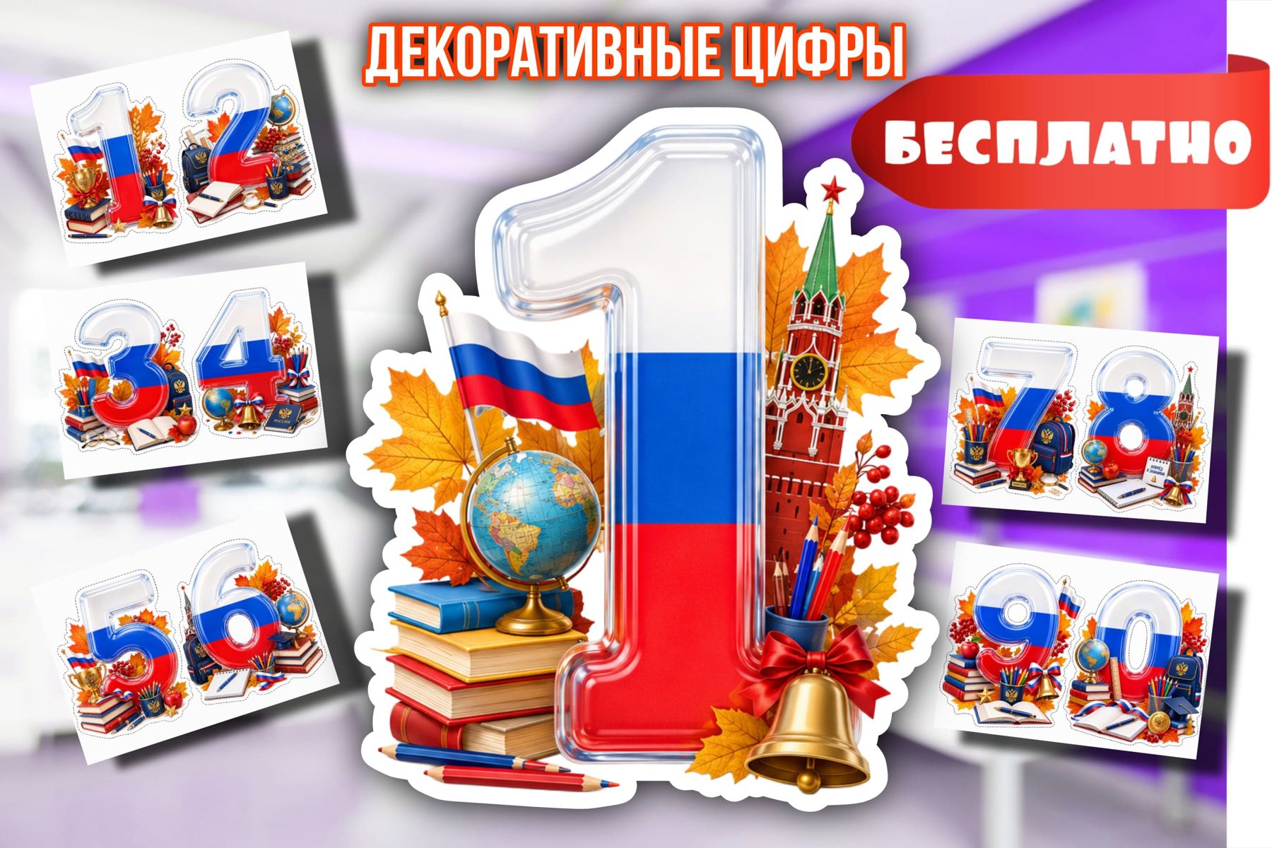 Превью шаблона Декоративные цифры