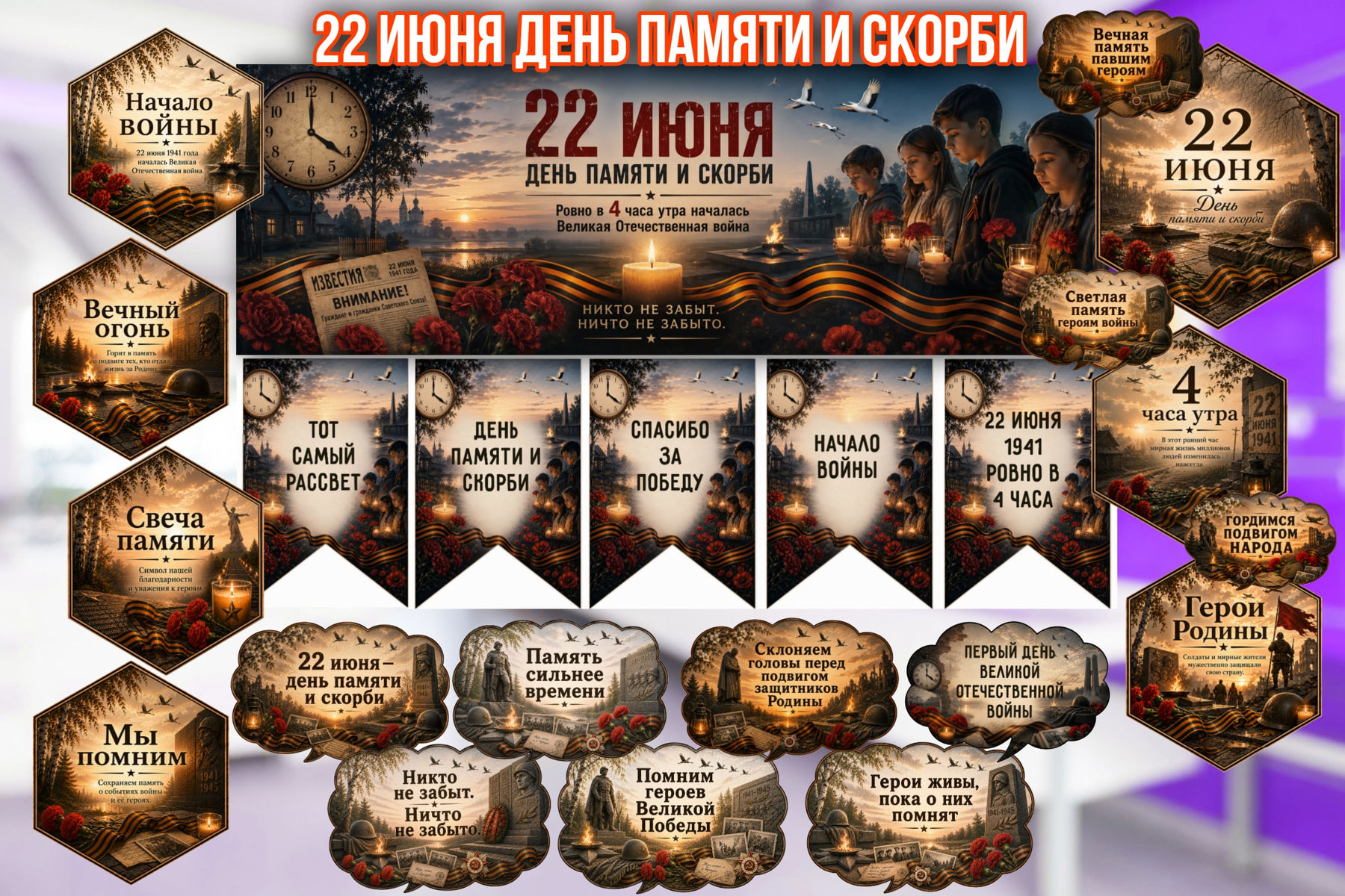 Превью шаблона 22 июня день памяти и скорби