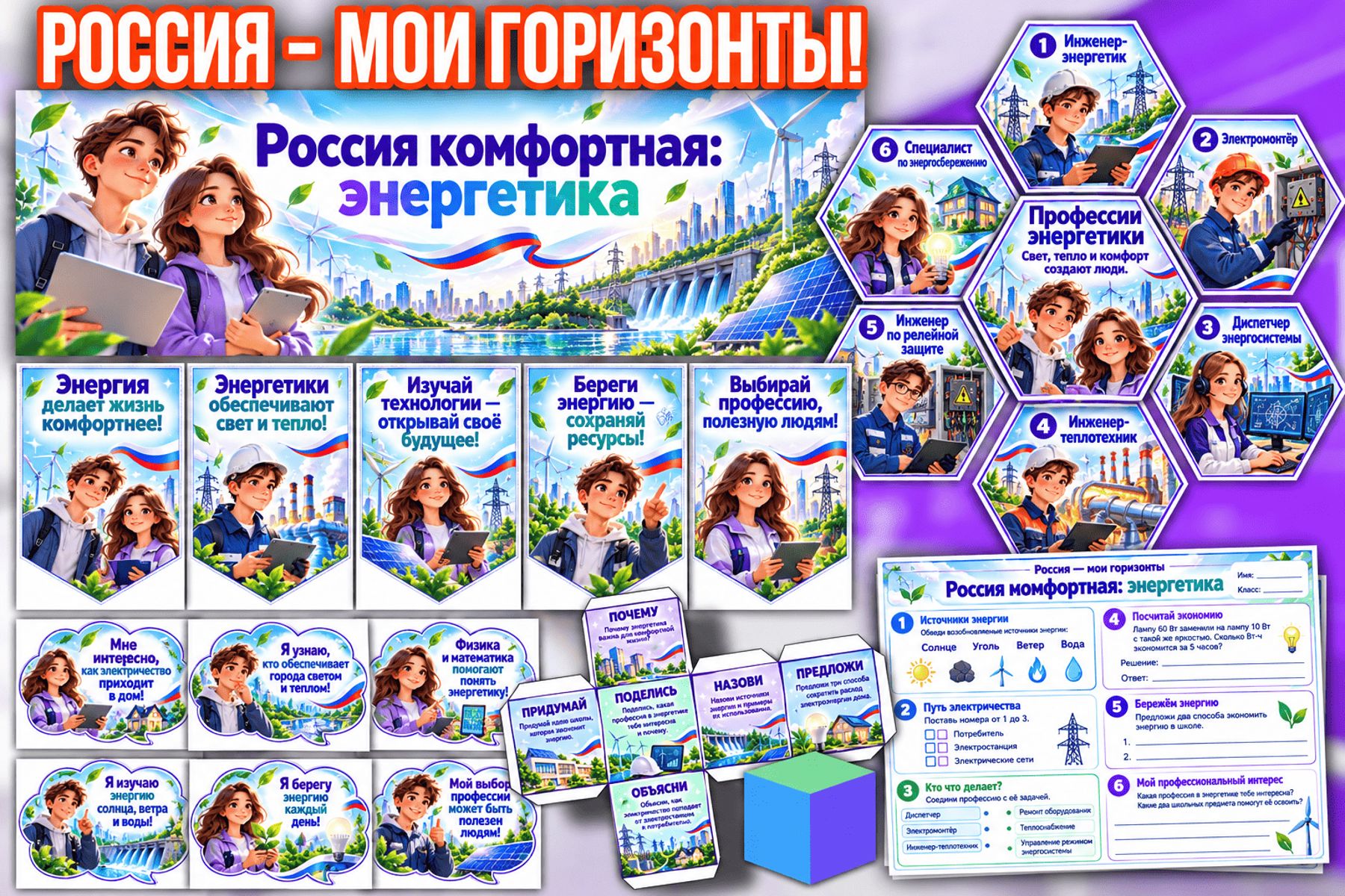 Превью шаблона Россия комфортная энергетика Цветное