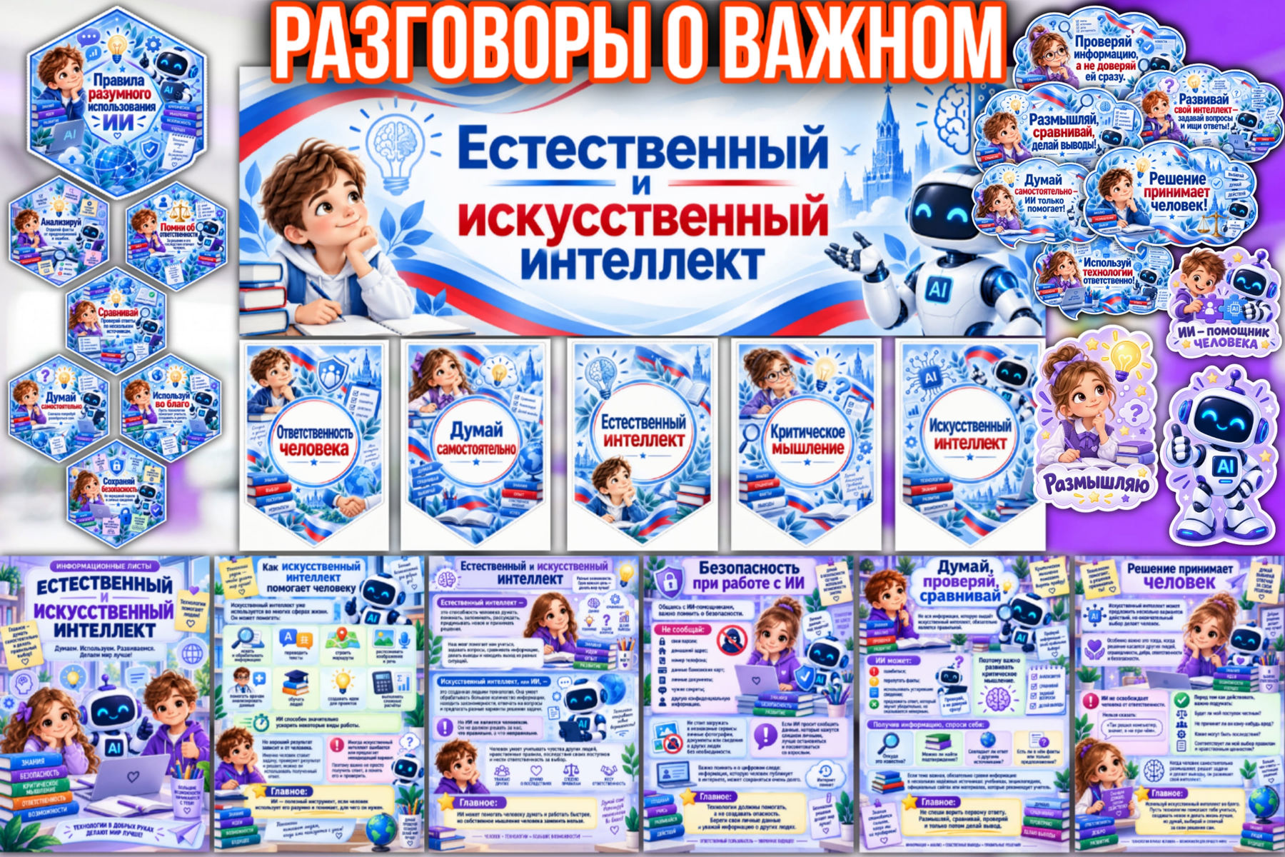 Превью шаблона Тема 3 «Естественный и искусственный интеллект» Цвет