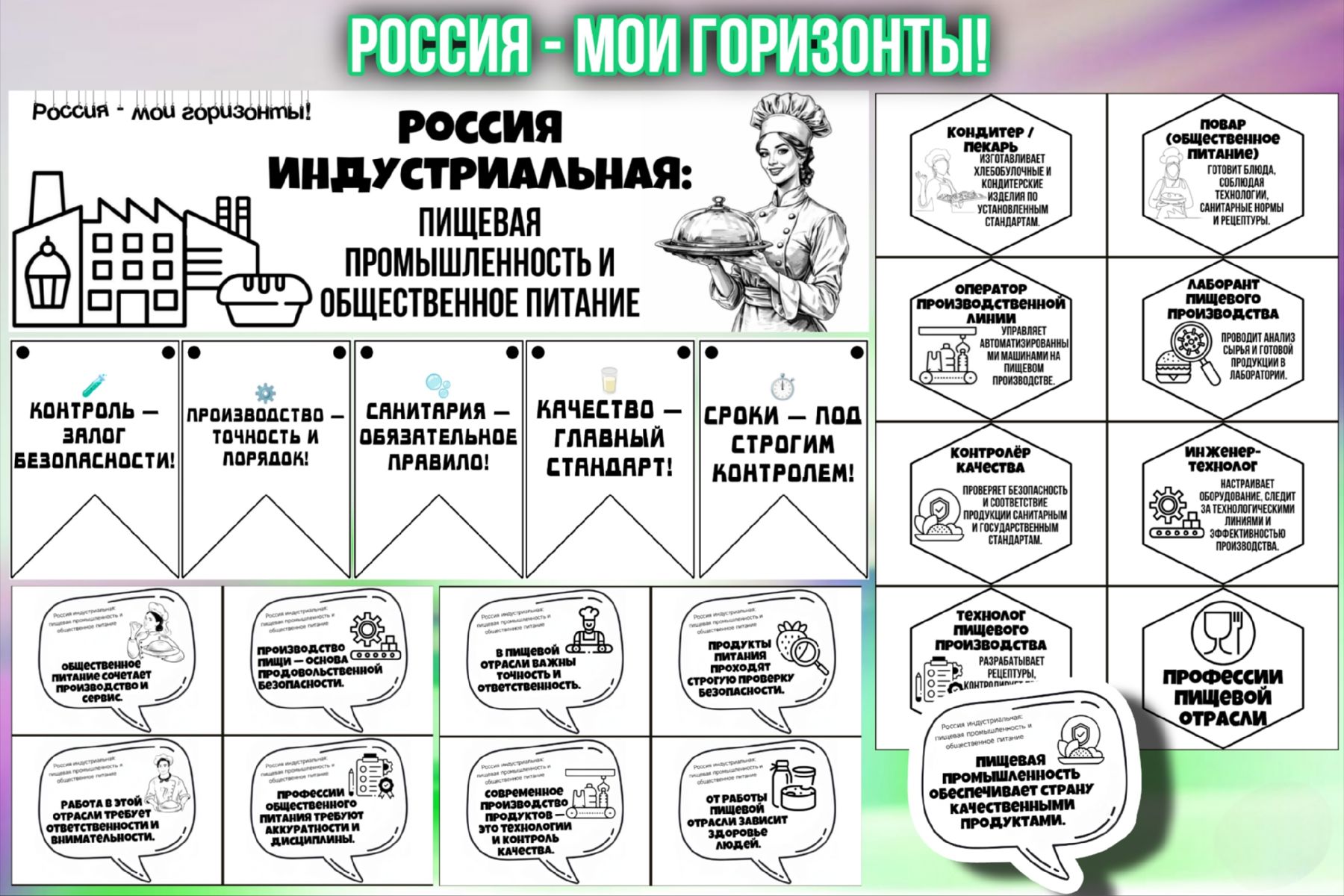 Превью шаблона Россия индустриальная пищевая промышленность и общественное питание