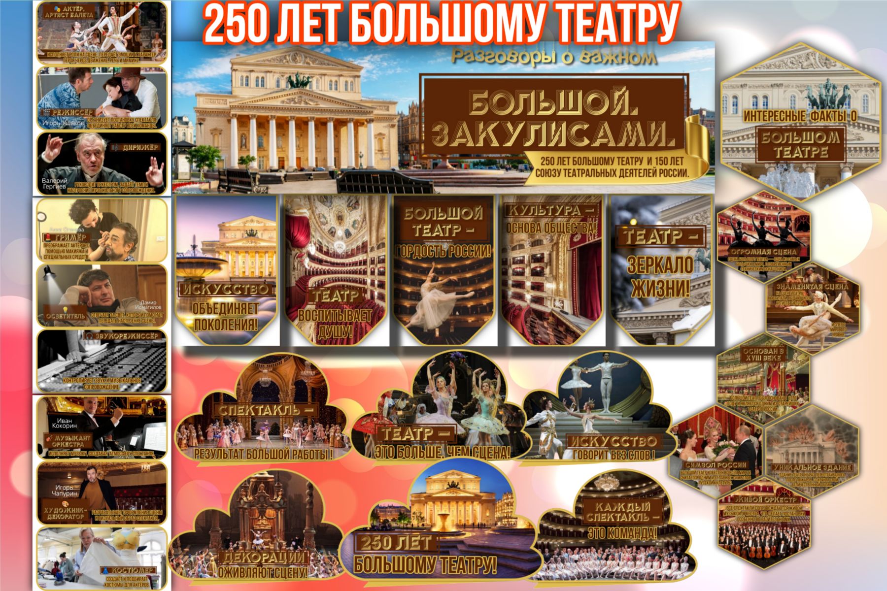 Превью шаблона 250 лет Большому театру и 150 лет Союзу театральных деятелей России